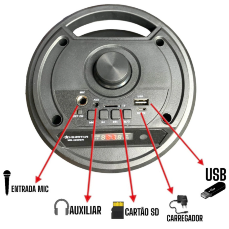 CAIXA DE SOM Bluetooth Amplificada