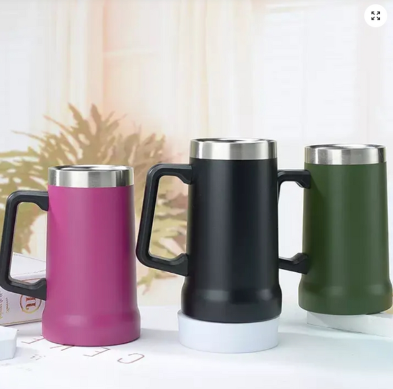 CANECA TÉRMICA Camada Dupla Em Inox Com Alça 710ML