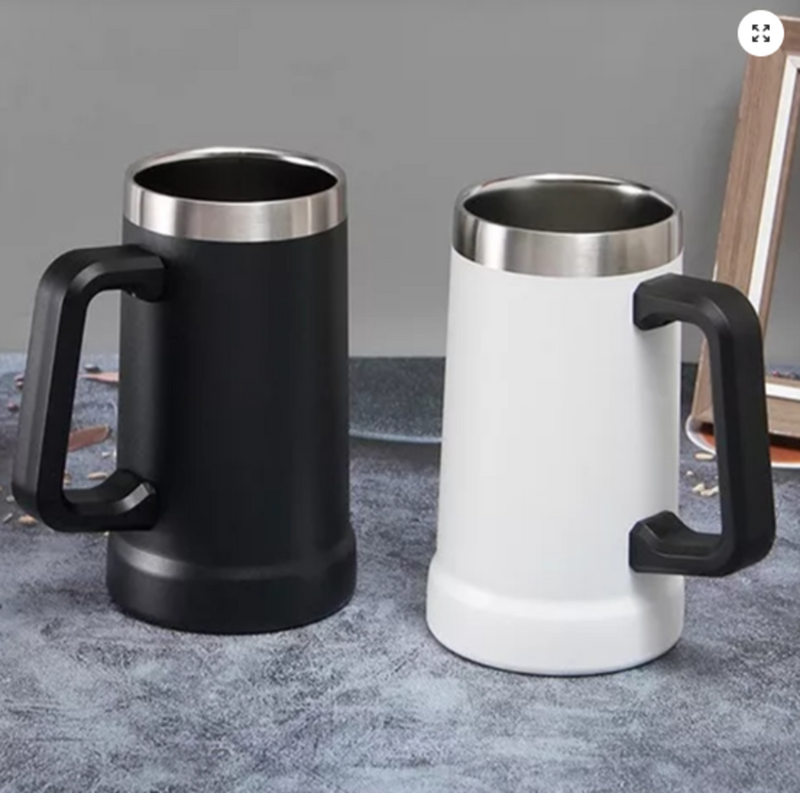 CANECA TÉRMICA Camada Dupla Em Inox Com Alça 710ML
