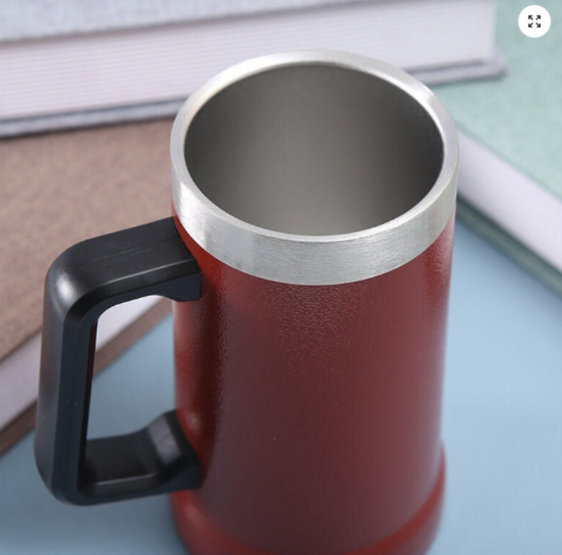 CANECA TÉRMICA Camada Dupla Em Inox Com Alça 710ML