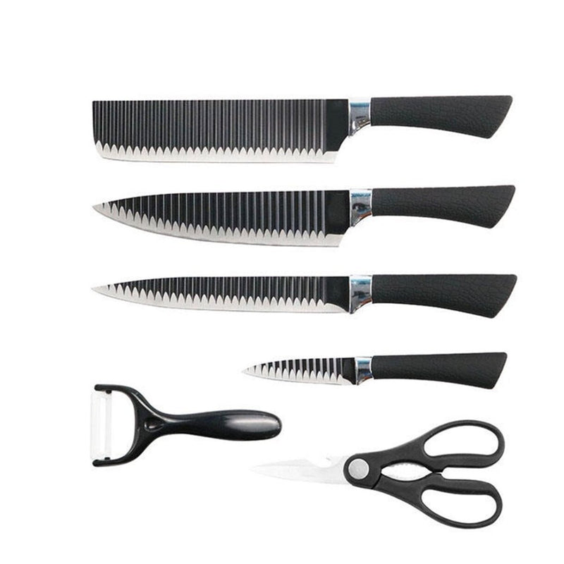 CONJUNTO DE FACAS de Revestimento Antiaderente C/ 6 peças de Aço Inoxidável